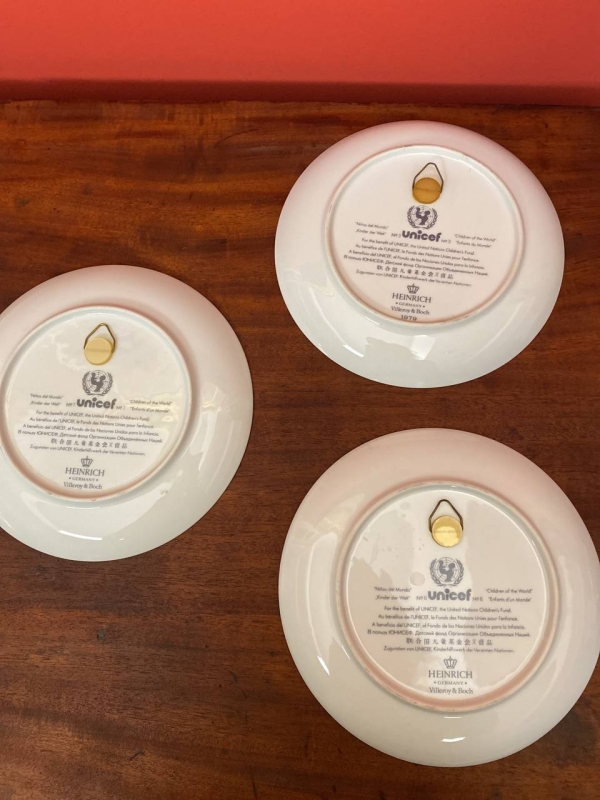Set of Villeroy & Boch Collectible Decorative Plates, Children of the World Series, 1980s Germany