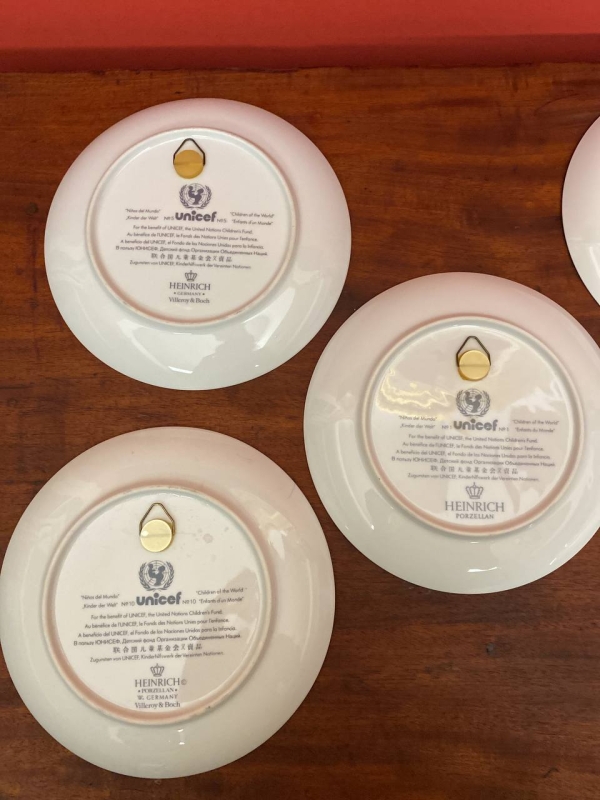 Set of Villeroy & Boch Collectible Decorative Plates, Children of the World Series, 1980s Germany