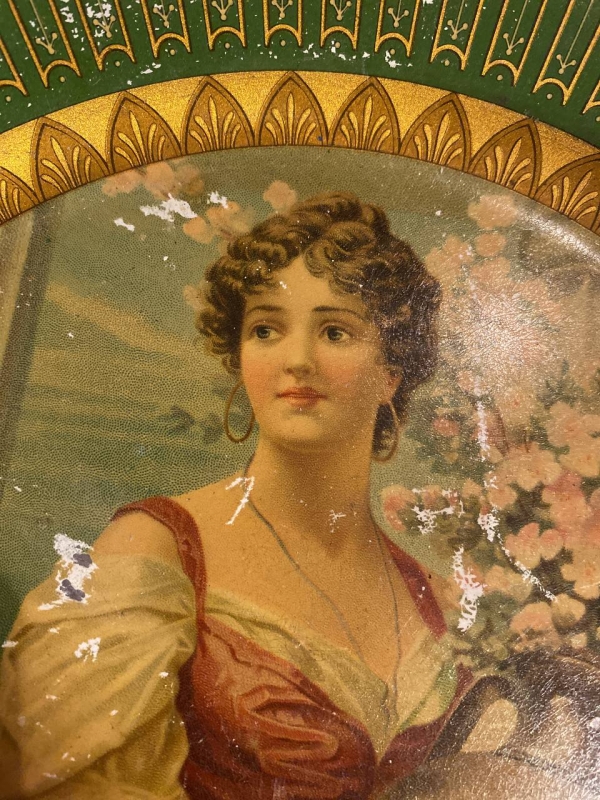 Antique Chas W. Shonk Co. Lithographed Metal Advertising Plate, 1891–1901, America