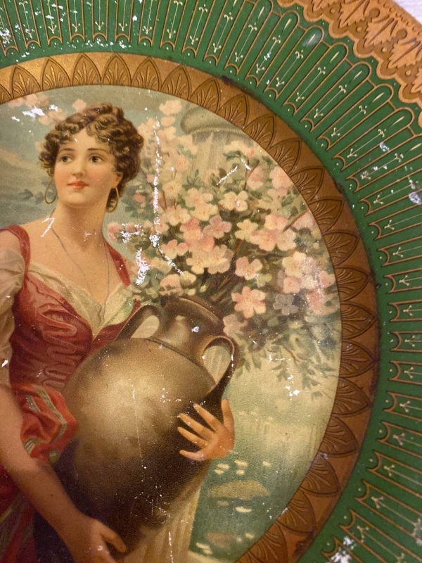 Antique Chas W. Shonk Co. Lithographed Metal Advertising Plate, 1891–1901, America