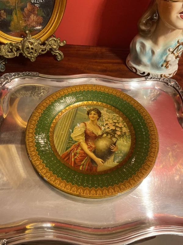 Antique Chas W. Shonk Co. Lithographed Metal Advertising Plate, 1891–1901, America