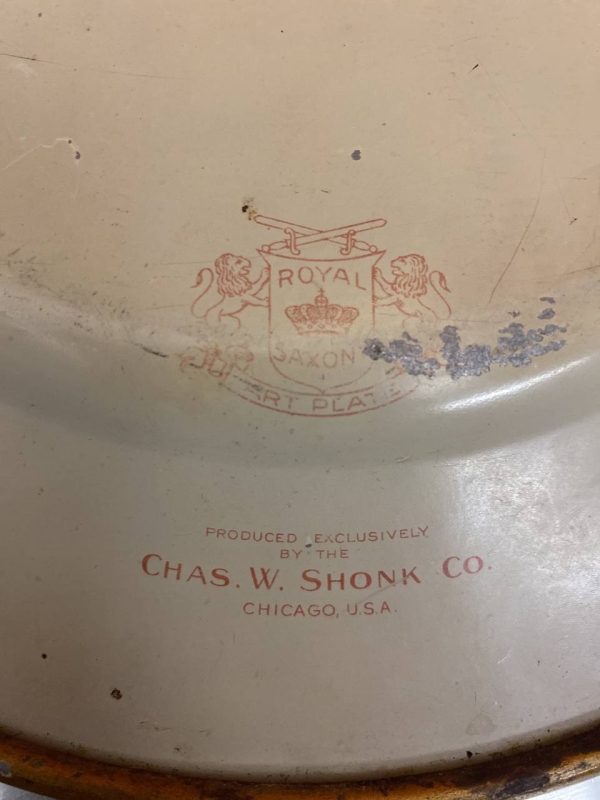 Antique Chas W. Shonk Co. Lithographed Metal Advertising Plate, 1891–1901, America
