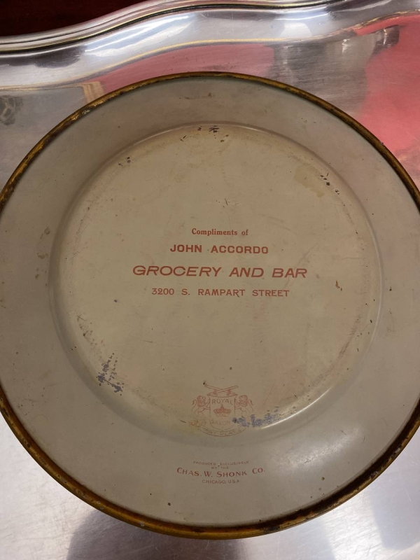 Antique Chas W. Shonk Co. Lithographed Metal Advertising Plate, 1891–1901, America