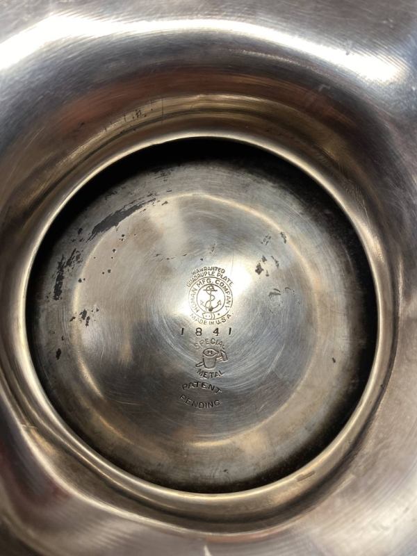 Antique Homan MFG Co. Silver-Plated Fruit Bowl with Floral Decoration, America