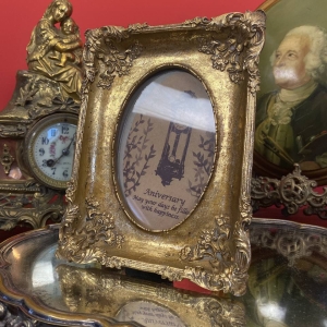 Decorative Italian Gold-Tone Photo Frame, Polystone, 20th Century