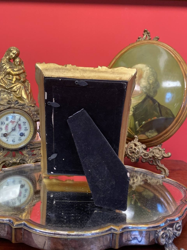 Decorative Italian Gold-Tone Photo Frame, Polystone, 20th Century