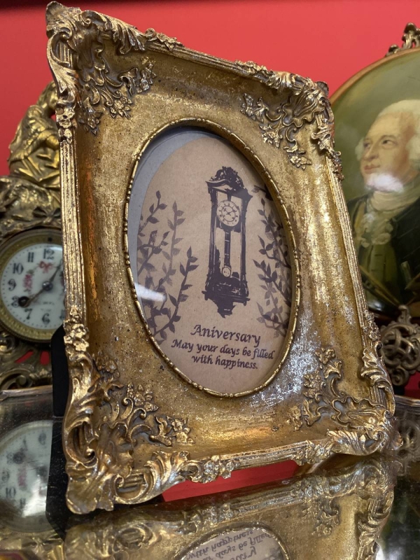 Decorative Italian Gold-Tone Photo Frame, Polystone, 20th Century