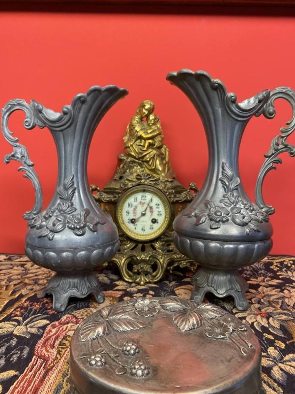 Pair of Designer Italian Pitchers, Decorative Metalware