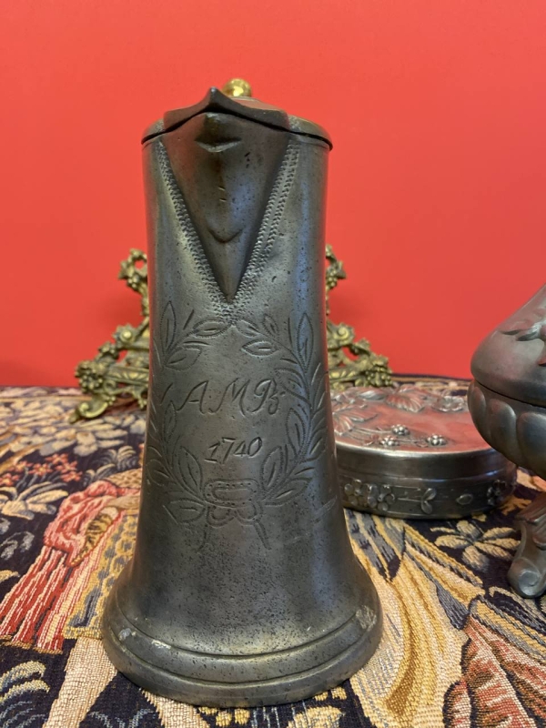 Antique German Pewter Tankard with Hallmarks