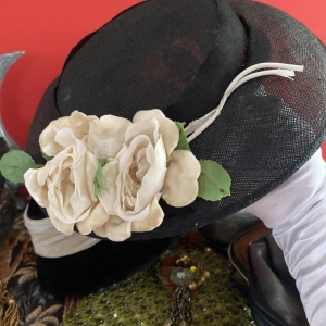 Vintage 1920s–30s Art Deco Ladies' Hats with Floral Embellishments