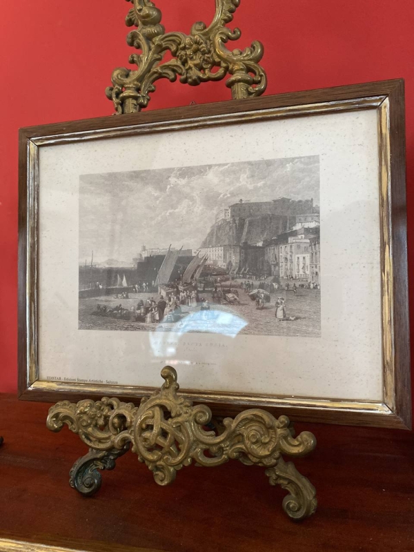 Set of Naples Engravings Under Glass