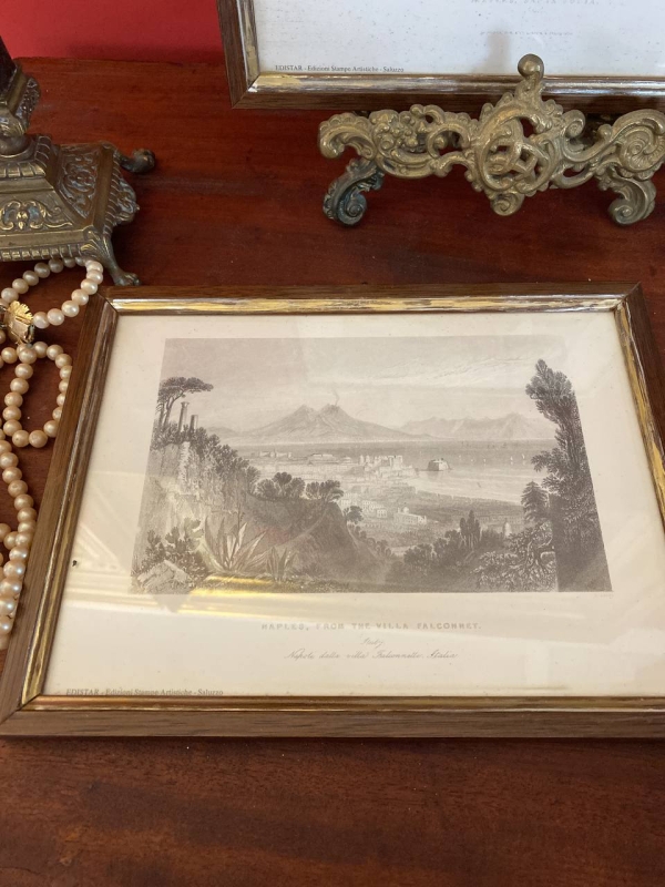 Set of Naples Engravings Under Glass