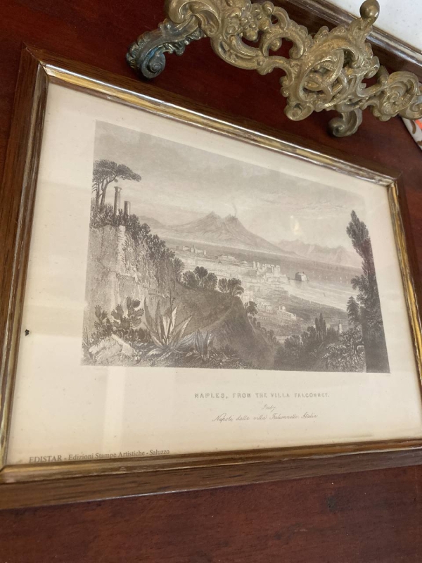 Set of Naples Engravings Under Glass