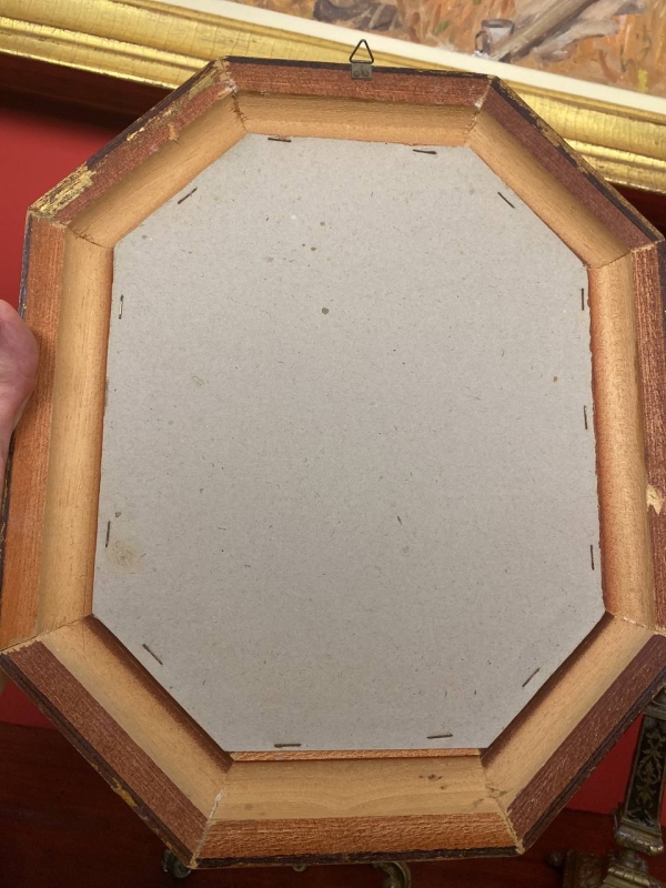 Italian "Flowers" Still Life Oil Painting in Ornate Gilded Frame