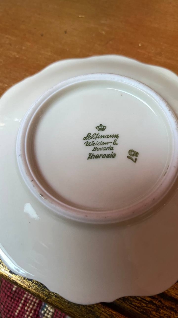 Bavarian Miniature Plates with Floral and Butterfly Motifs