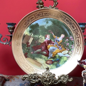 Bavarian Wall Plate with Gallant Scene