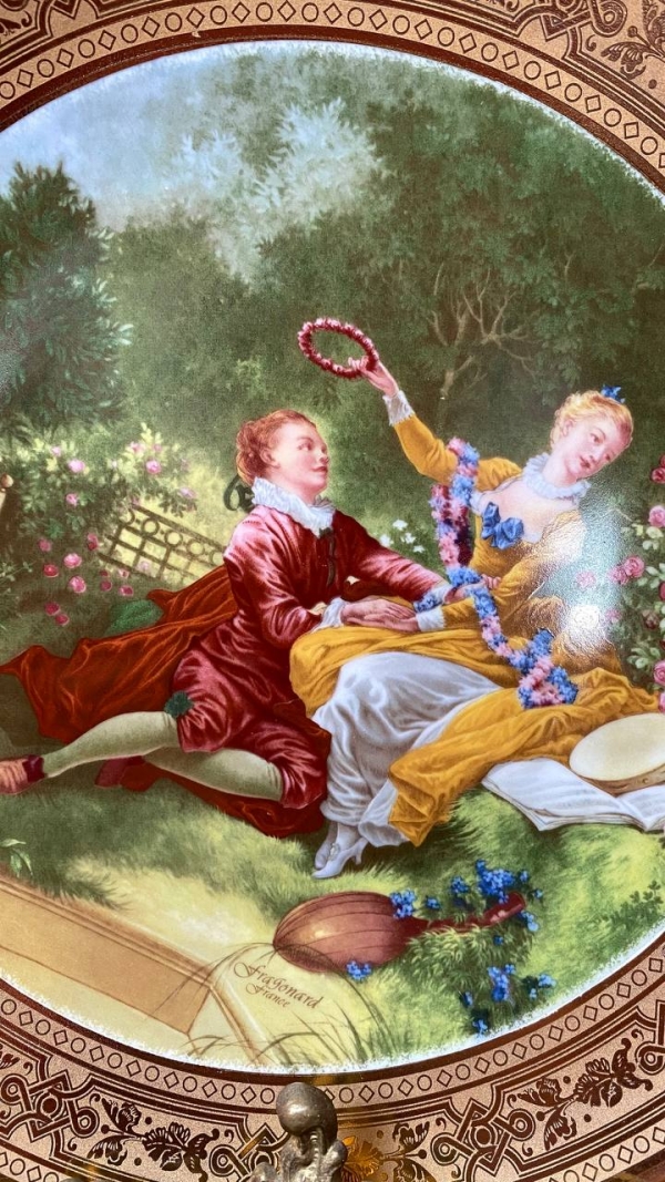 Bavarian Wall Plate with Gallant Scene