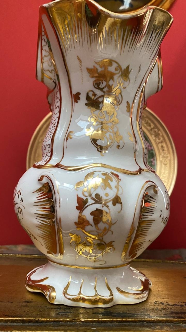 "Old Paris" White and Gold Pitcher