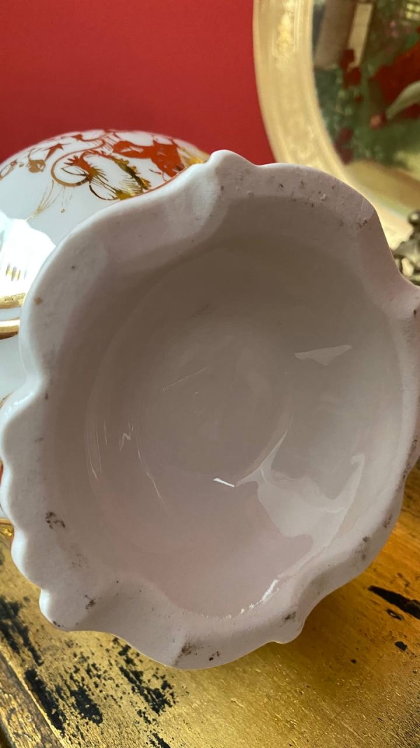 "Old Paris" White and Gold Pitcher