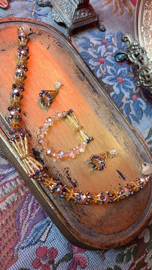 Italian Crystal and Bead Jewelry Set