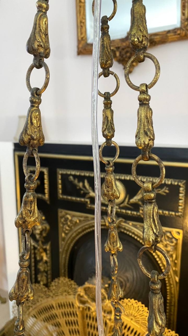 Antique Empire-Style Three-Eagle Chandelier