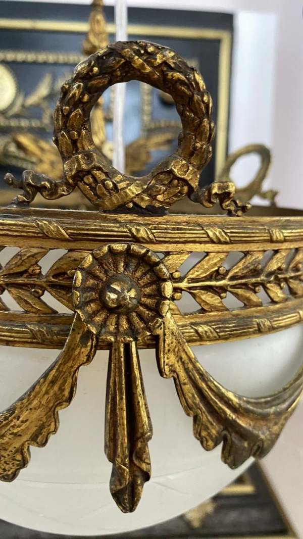 Antique Empire-Style Three-Eagle Chandelier