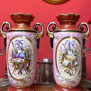 Antique French Pair of Decorative Vases