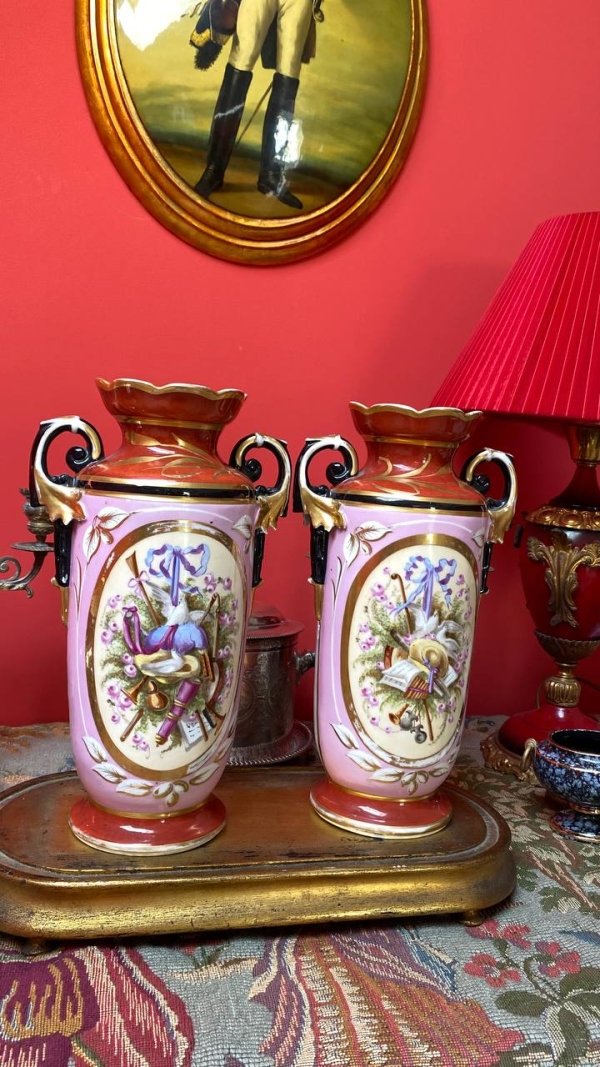Antique French Pair of Decorative Vases
