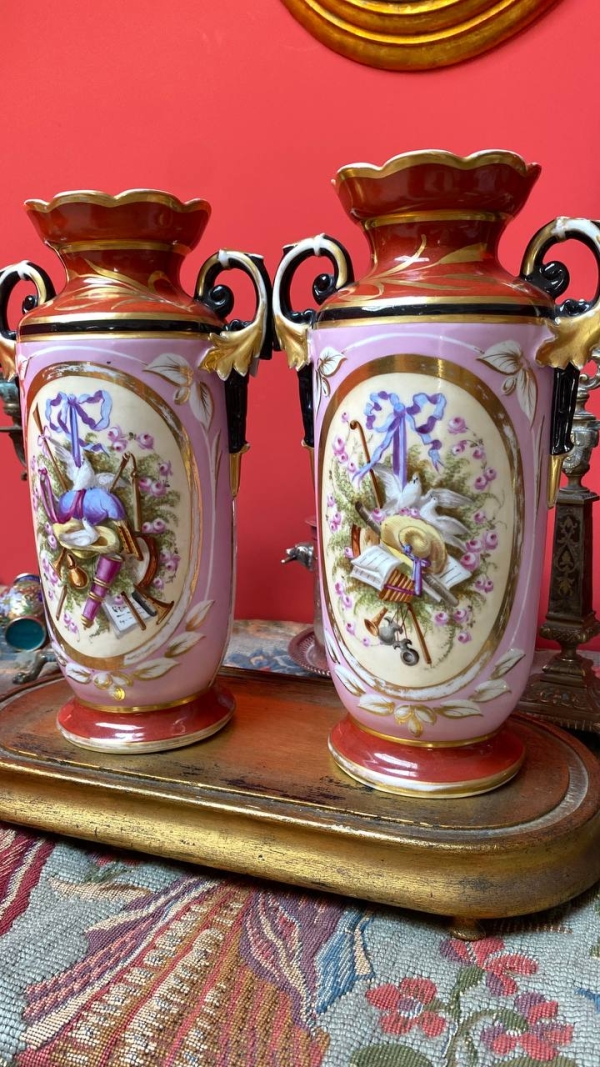 Antique French Pair of Decorative Vases