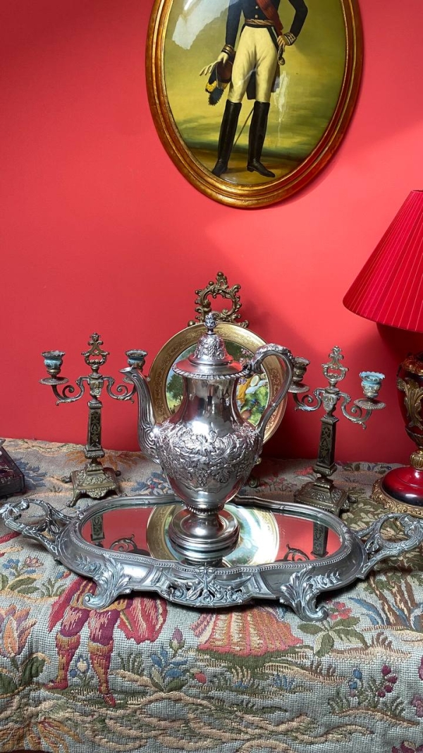 Large Vintage French Mirrored Table Centerpiece