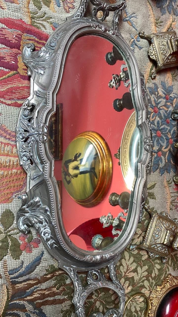 Large Vintage French Mirrored Table Centerpiece