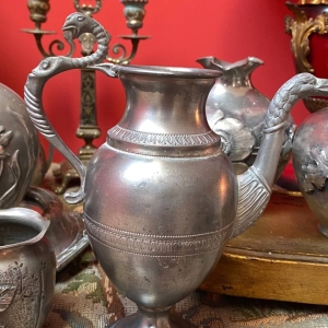 Small Empire-Style Tin Teapot
