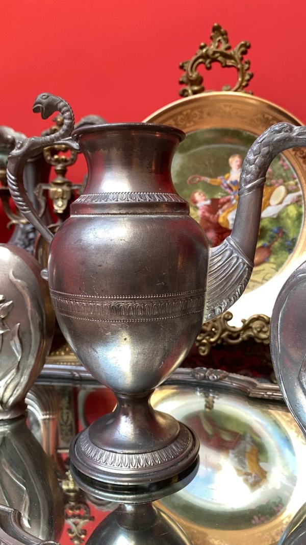 Small Empire-Style Tin Teapot