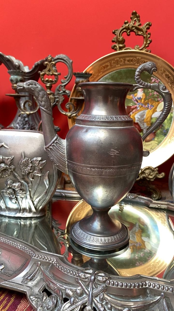 Small Empire-Style Tin Teapot