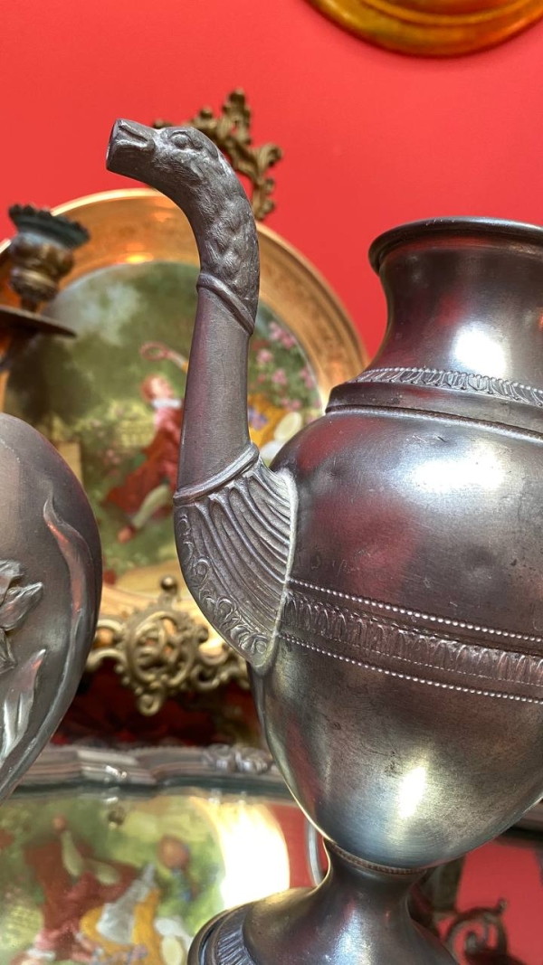 Small Empire-Style Tin Teapot
