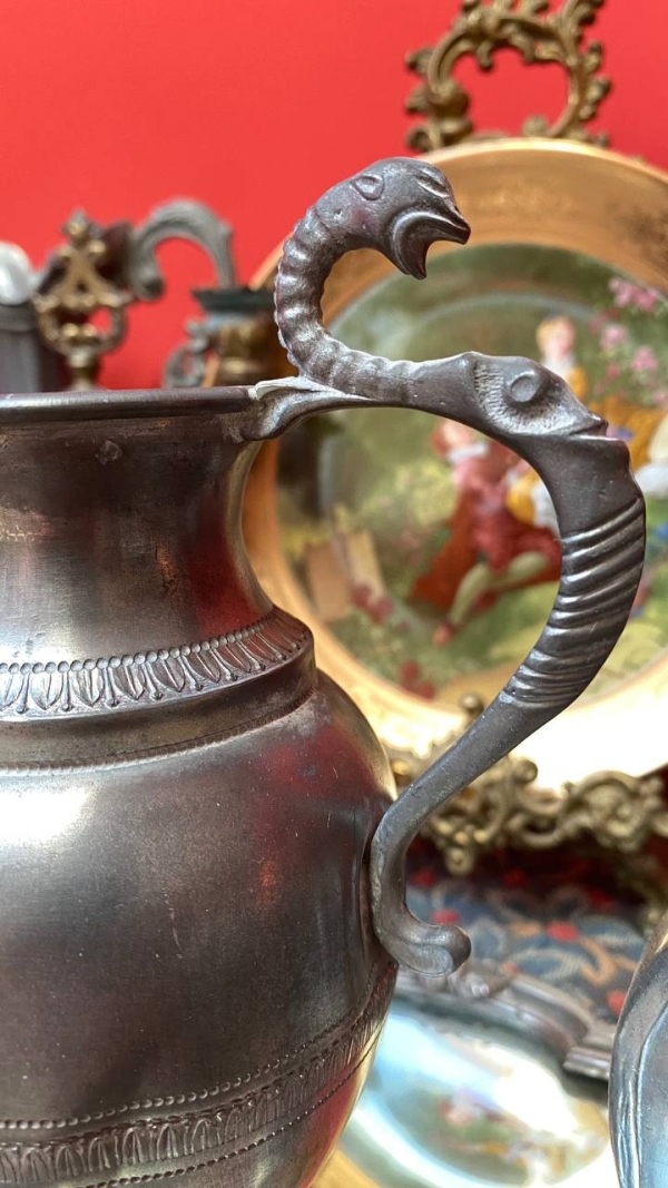 Small Empire-Style Tin Teapot