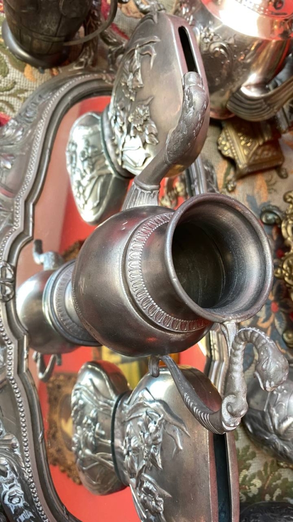 Small Empire-Style Tin Teapot