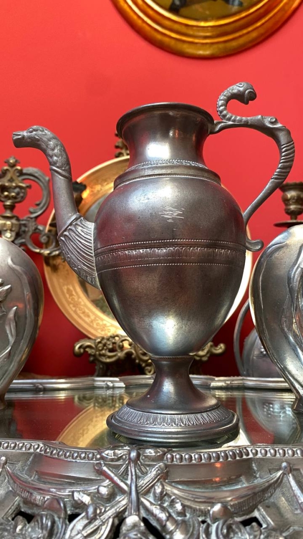Small Empire-Style Tin Teapot
