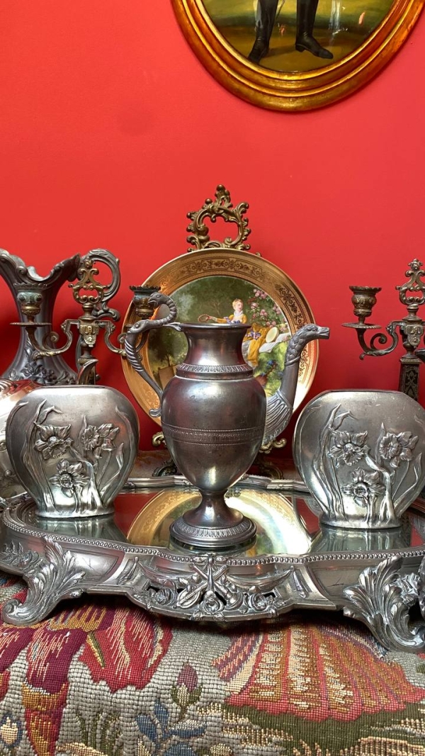 Small Empire-Style Tin Teapot