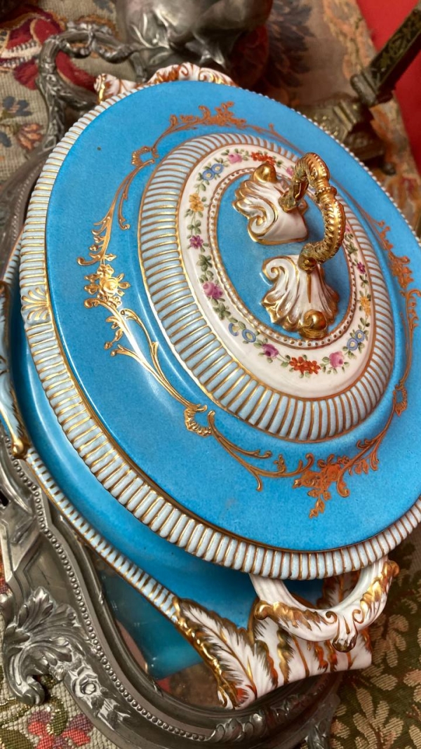 Antique Sèvres-Style Serving Set by Edmé Samson & Cie