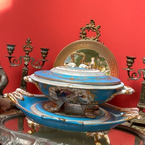 Antique Sèvres-Style Serving Set by Edmé Samson & Cie