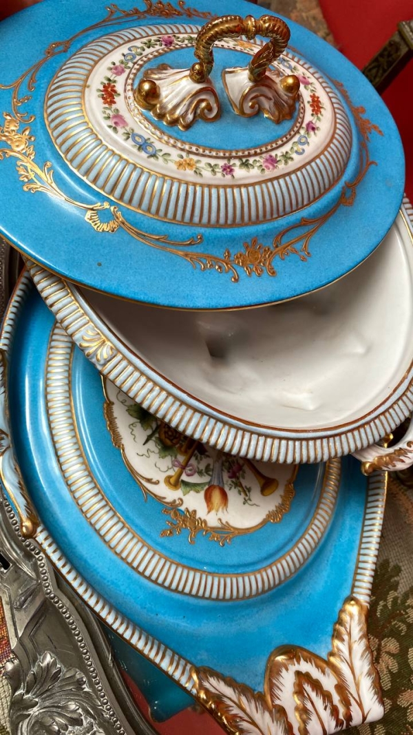 Antique Sèvres-Style Serving Set by Edmé Samson & Cie