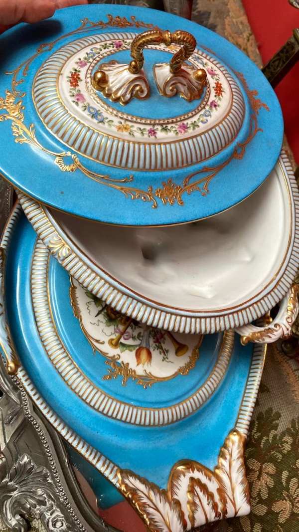 Antique Sèvres-Style Serving Set by Edmé Samson & Cie