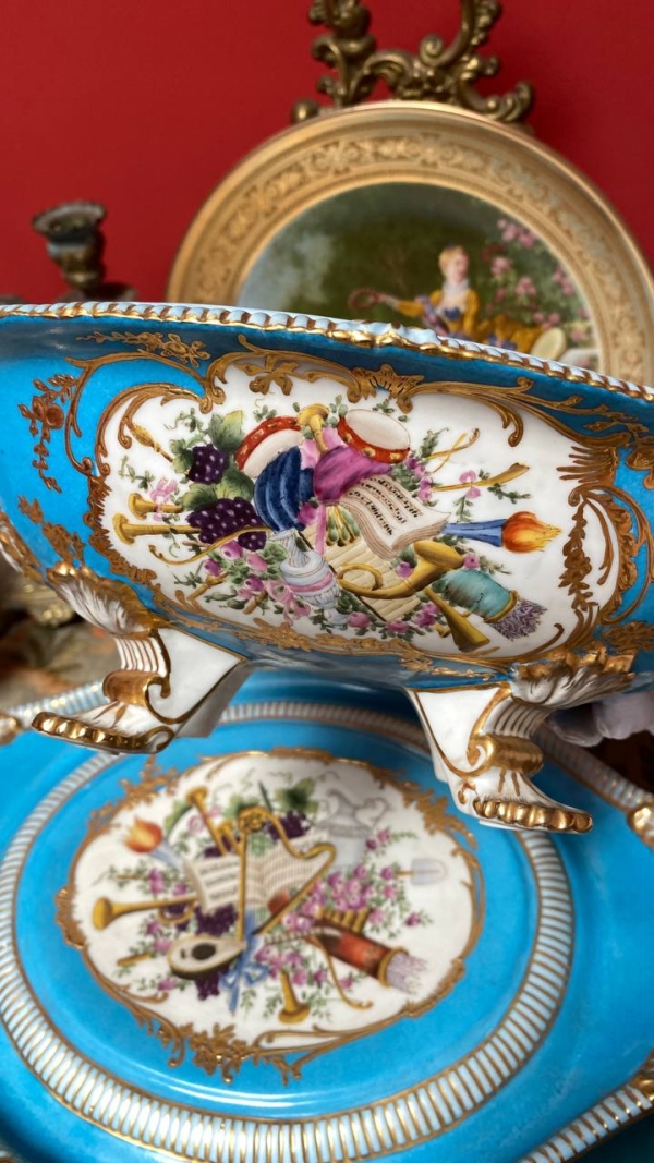 Antique Sèvres-Style Serving Set by Edmé Samson & Cie