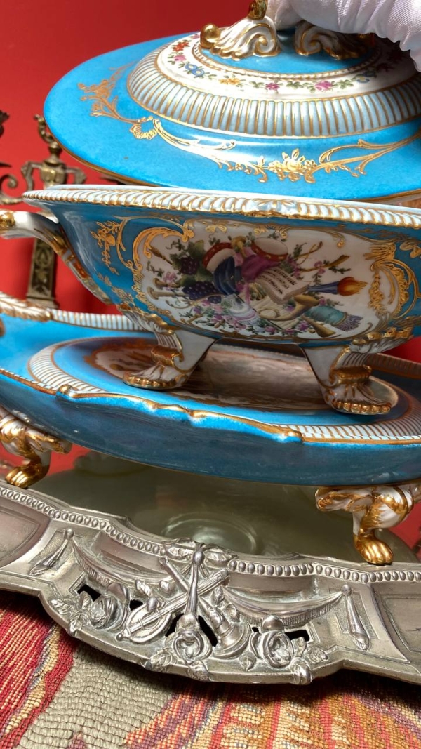 Antique Sèvres-Style Serving Set by Edmé Samson & Cie