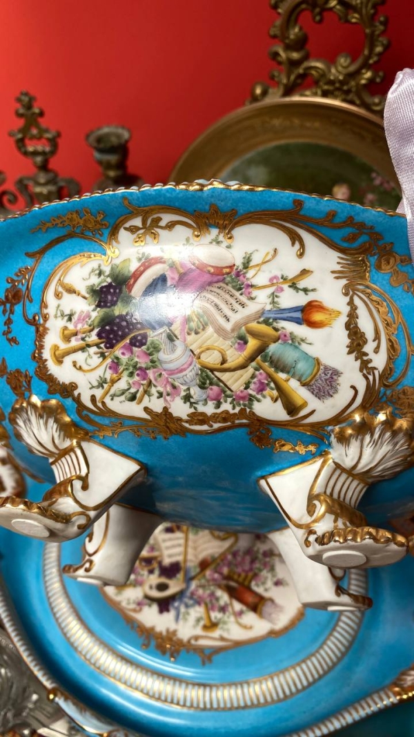 Antique Sèvres-Style Serving Set by Edmé Samson & Cie