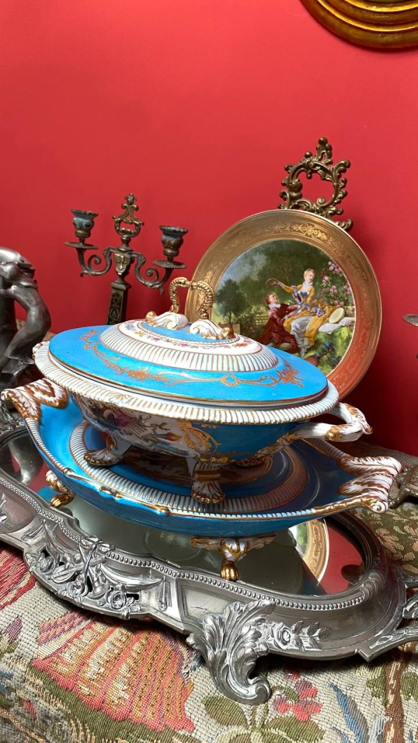 Antique Sèvres-Style Serving Set by Edmé Samson & Cie