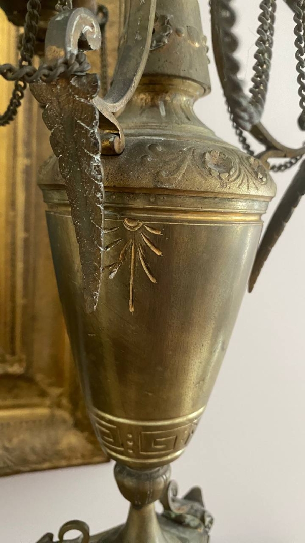 Pair of Antique Bronze Candelabra with Dragons