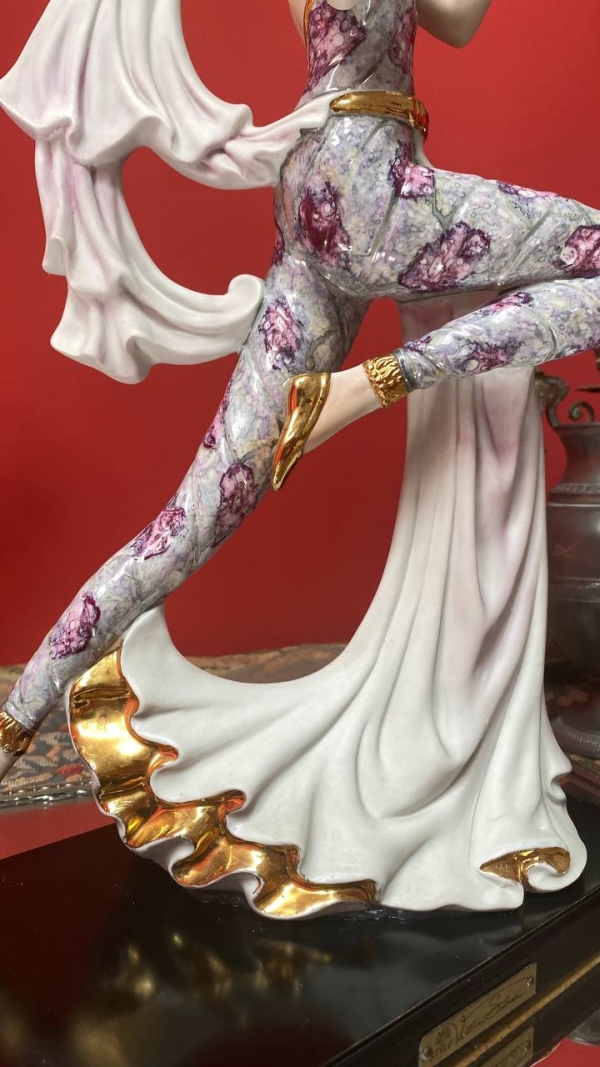 Vittorio Sabadin Art Nouveau Dancing Girl Figurine