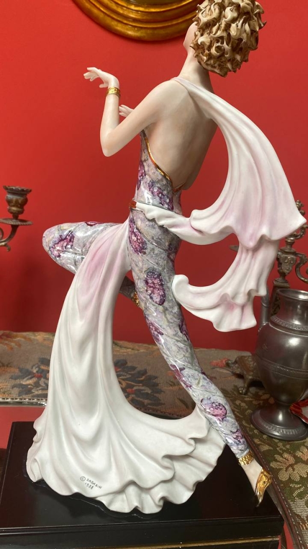 Vittorio Sabadin Art Nouveau Dancing Girl Figurine